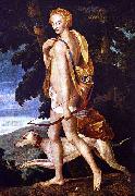 School of Fontainebleau Diana huntress oil painting